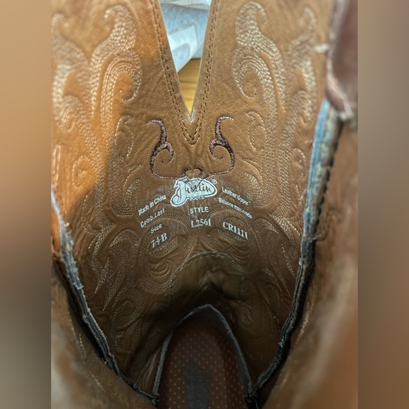 Justin McKayla Leather Cowboy/Western Boots - Picture 13 of 14